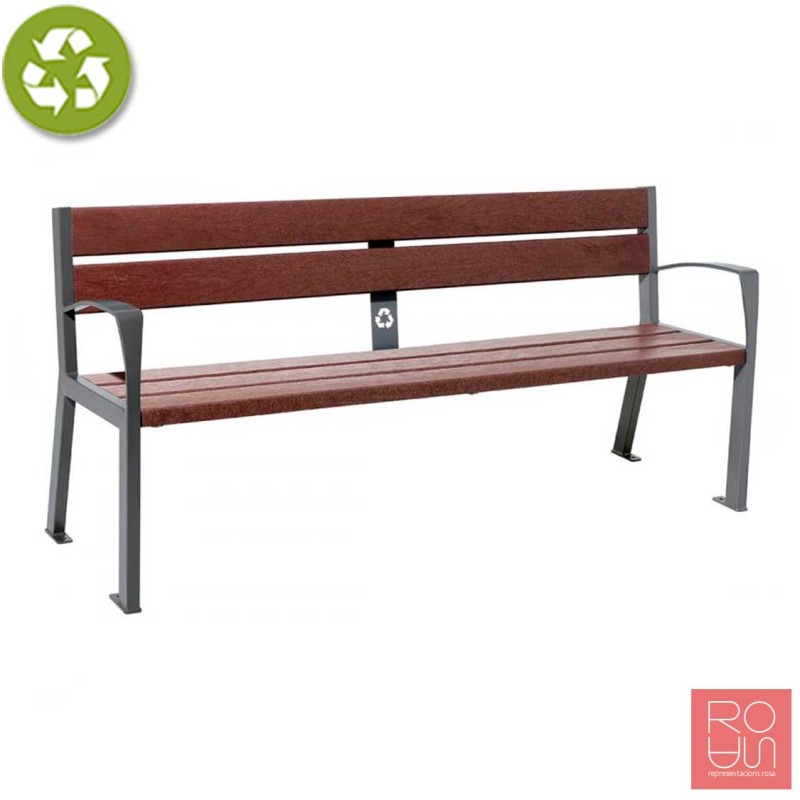 Banc Silaos en acer i plàstic reciclat